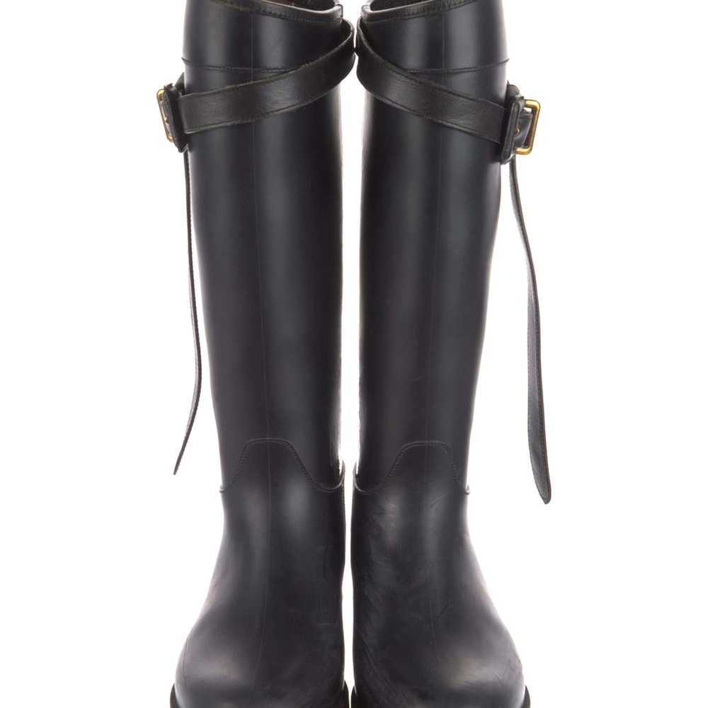 Burberry Black Riding Tall Boots
